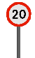 A British Speed Limit Sign