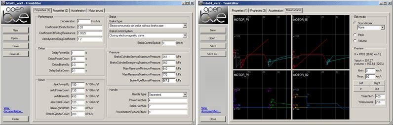 openbve 4 train line